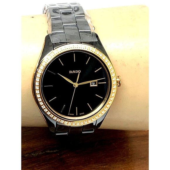 Rado Womens Watch R32123152 Hyperchrome Swiss Quartz Diamond Bezel Black… - Picture 10 of 13